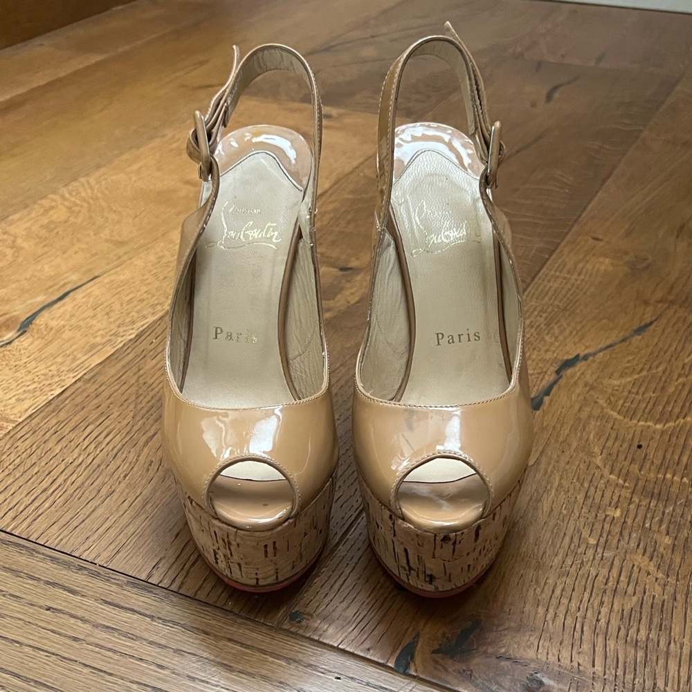 Christian Louboutin
Patent Cork Wedge